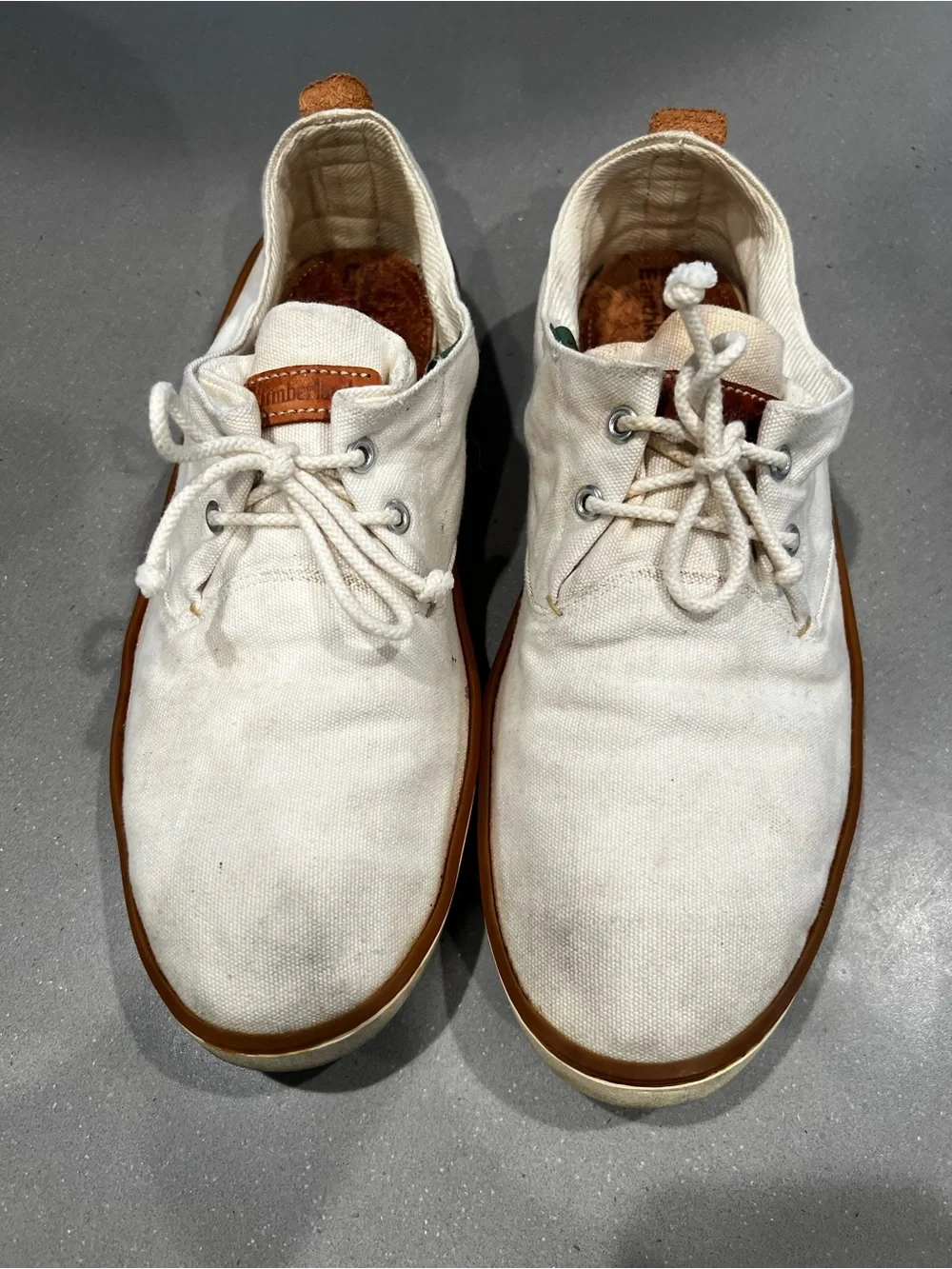 Men's Timberland Canvas Lace-Up Boat Shoes